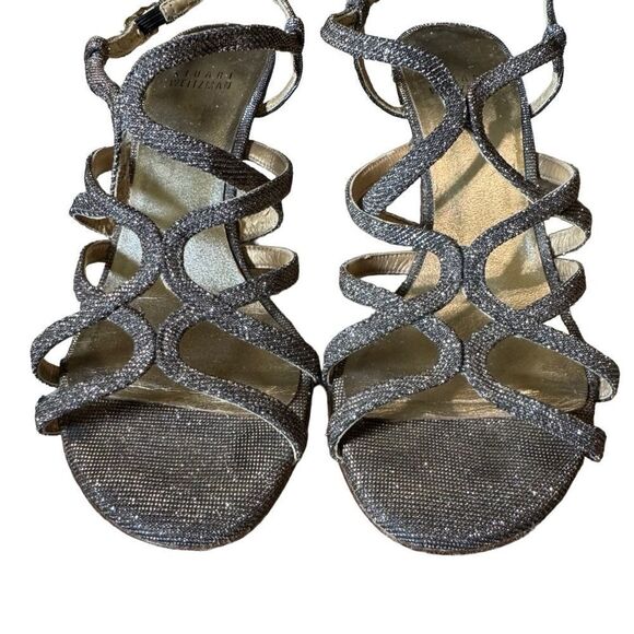 Stuart Weitzman Metallic Cutout Accent Sandals - Picture 5 of 16